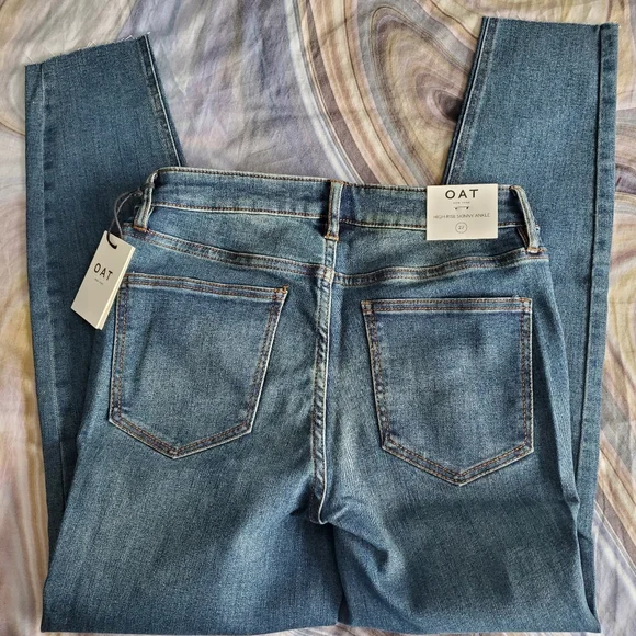 Oat New York Dark Gulf High Rise Skinny Ankle Jeans - Picture 5 of 6
